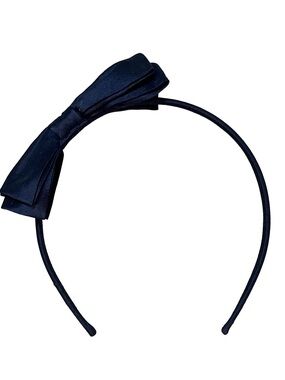 Janie and Jack Prima Ballerina Classic Navy Silk Bow Headband